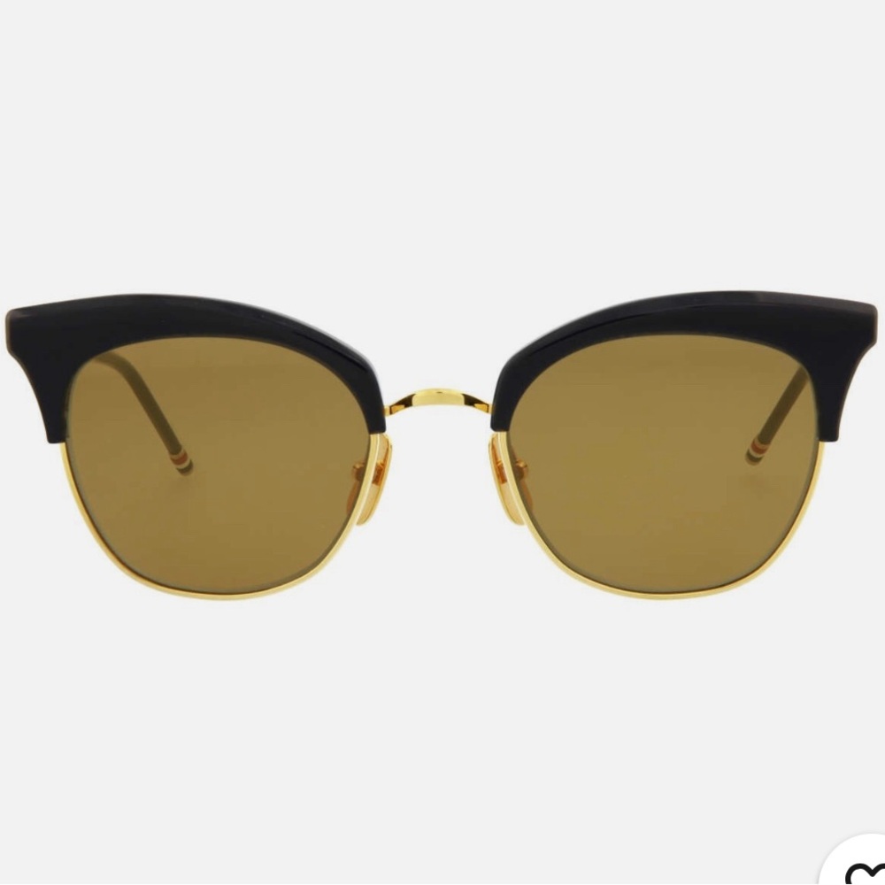 Thom Browne Black & Gold Vintage-Inspired Sunglasses